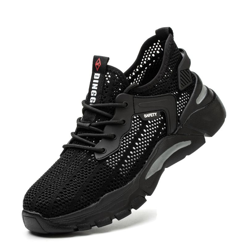 Herren Mode atmungsaktive Stahlkappe Schuhe Air-Mesh Sommer Arbeitsstiefel Außenbereich Arbeiter Sicherheit Sneaker Sicherheitsschuhe schützen