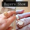 Classic Simple Weaving Glossy Big Rings For Women  Rose Gold Color Ethnic Bride Wedding Jewelry  New