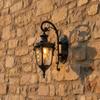 Weatherproof Outdoor Wall Sconce with Glass Shade Farmhouse Lantern