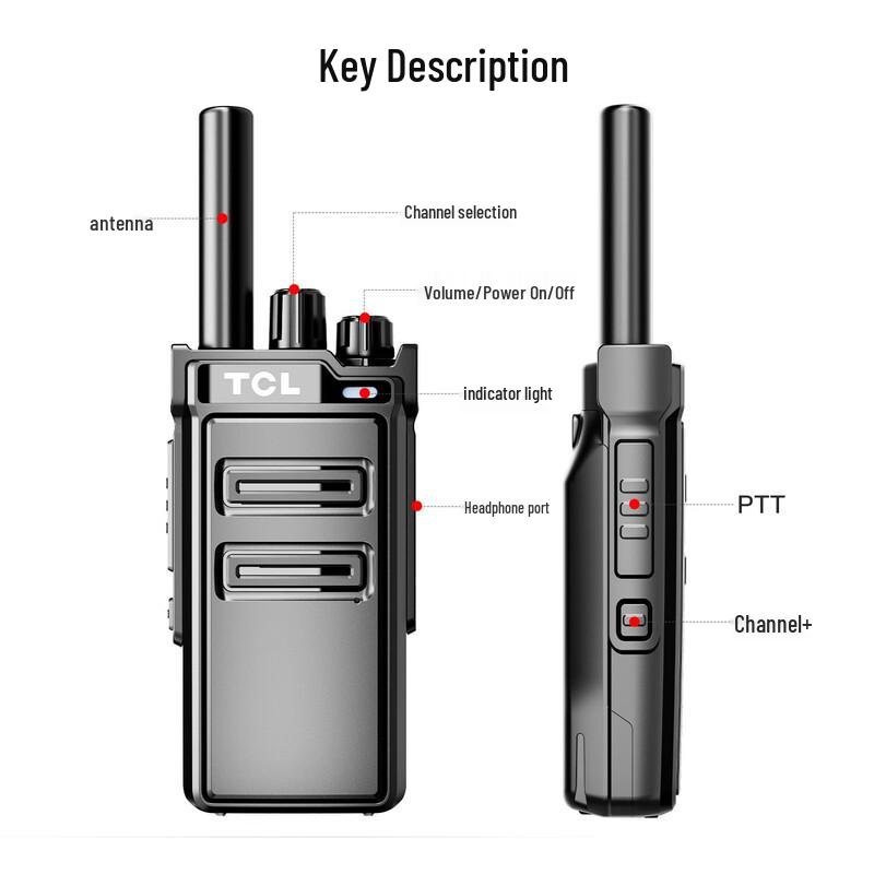 TCL HT3 Plus Long-Range Two-Way Radio (CN version)