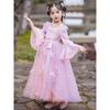 Girl Hanfu Long-sleeved Chiffon Fairy Skirt Little Girl Long-style Classical National Style Dress