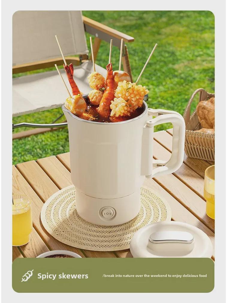 Ceainic de călătorie pliabil din oțel inoxidabil 304 – Mini ceainic electric portabil izolat pentru uz exterior