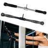 LAT Bar Non Slip Straight for Cable Pulley System Machine Squat Rack Gym Silver and Black