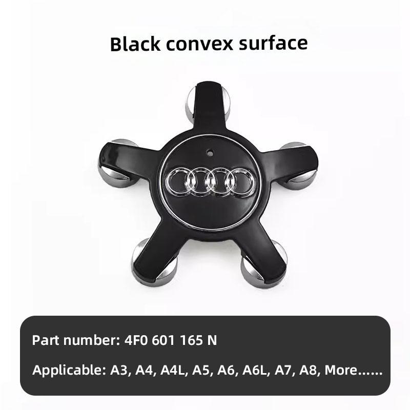 4Pcs Car Wheel Hub Cover Tires Rim Center Replace Cap Decoration Sticker For Audi Q5 A3 A5 A4 A4L A6 A6L A7 A8 Auto Emblem