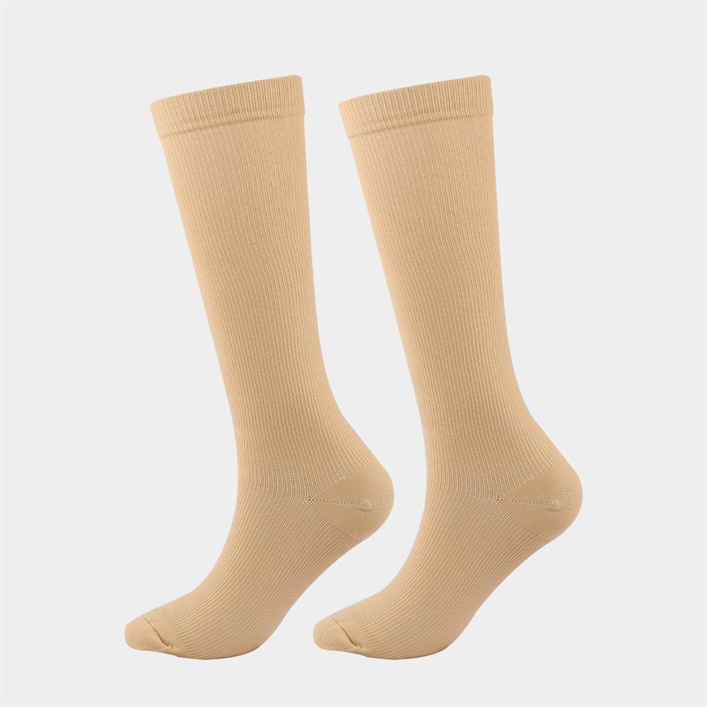 Men s Support Stockings Moisture-wicking Compression Socks Women s Compression Socks  Knee High Support Stockings S-M бежевый