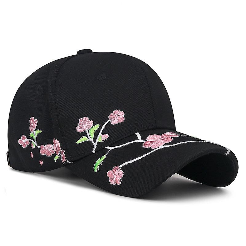New Women Spring Summer Embroidery Floral Baseball Cap Casual Adjustable Female Lady Sun Cap Hat For Women