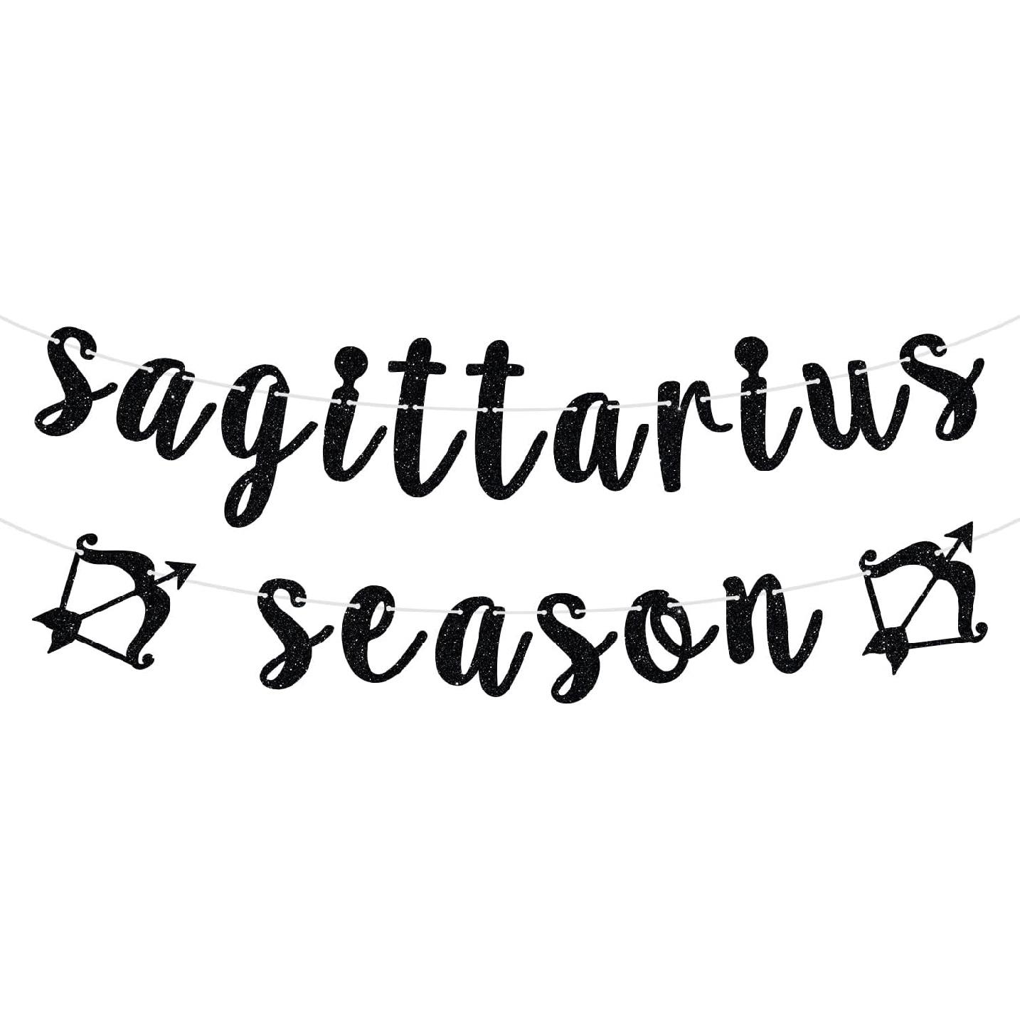 Sagittarius Season Banner, Happy Birthday Sagittarius Bunting Sign, Big Sagittarius Energy, 12 Zodiac Constellation Theme Birthday Party Decoration