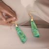 Jasper Stone Earrings for Women Trendy Dangle Earrings Fishhook Drop Earrings