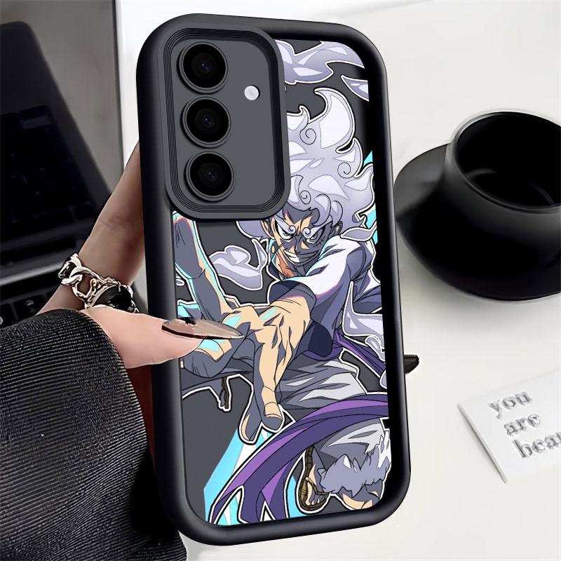One P-Piece Sun God Nika Luffy Phone Case For Samsung S26 S25 S24 S23 S21 S20 Ultra For Galaxy S25 S24 FE S26 Plus Funda Cover