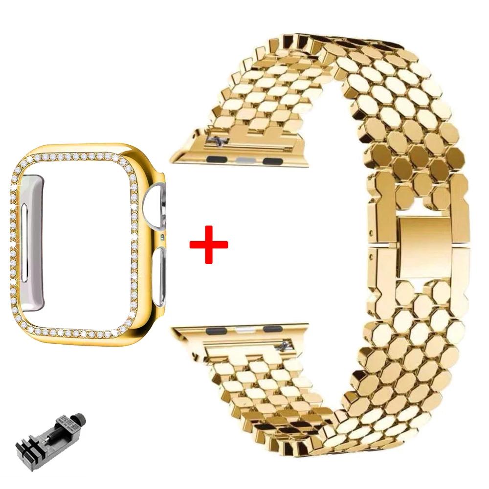 Stainless Steel Strap For Apple Watch 10 9 8 7 42mm 46 41mm 45 Ultra 2 49mm 40 44 Band For IWatch 6 5 4 SE 38mm Bracelet