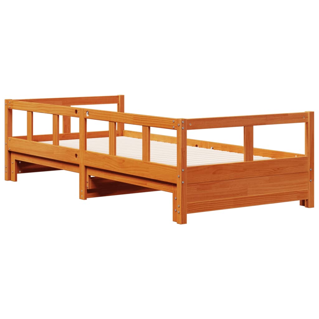 Daybed without Mattress Wax Brown 80 x 200 cm Solid Pine Wood