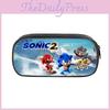 Sonic Movie Themed Pencil Box With Durable Nylon For Kids And Teens
