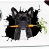1pc Hole Bulldog Car Stickers Personalized Auto Body Bumper Decals Creative Cartoon Cover Scratches Waterproof Animal Decoration