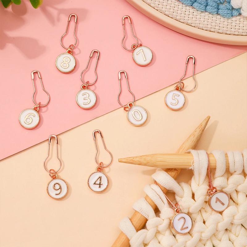 10PCS sweaters multi-color alloy durable buckle convenient knitting crochet hook metal buckle yarn marker buckle 12*9cm