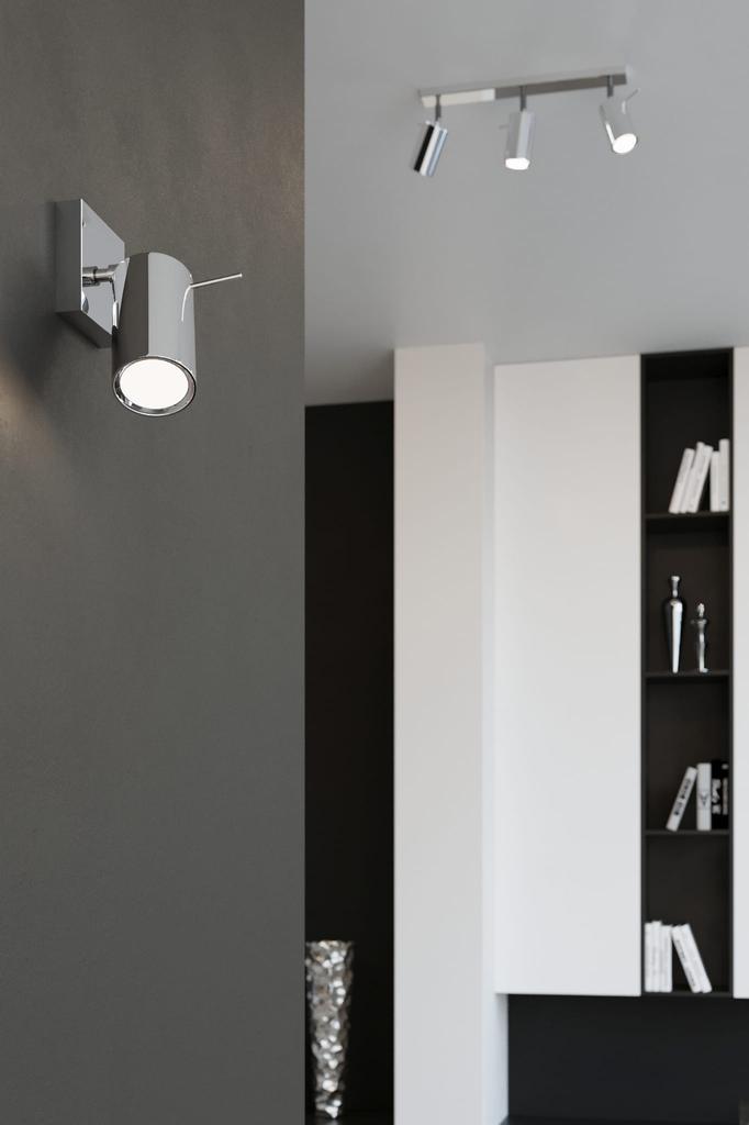 RING 3 Chrome Ceiling Lamp