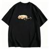 2026 Cotton Fabric Funny Hamster Weightlifting Meme T-Shirt Gym Humor Graphic Tees Summer Short Sleeve Casual Str