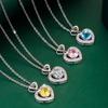 BELLA BOX Heart Pendant Necklace Multiple Colour Fashion Wedding Engagement Jewelry