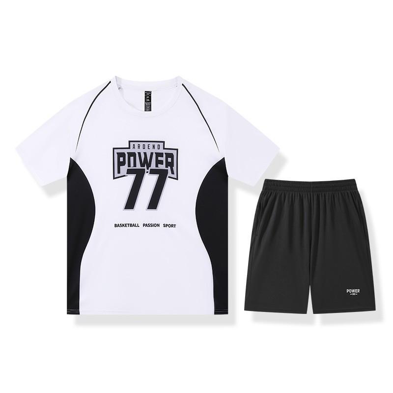 Quick-Dry Basketball Training Set Men Women - Short Sleeve Top Shorts Moisture-Wicking Sportswear Court Practice