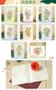 moin moin Message Cards Inner Paper Assortment Set Thank Dried 3D Foil Gold Bouquet Gerberas (Card + + Envelope) 8-Piece You, Birthday, Greeting,