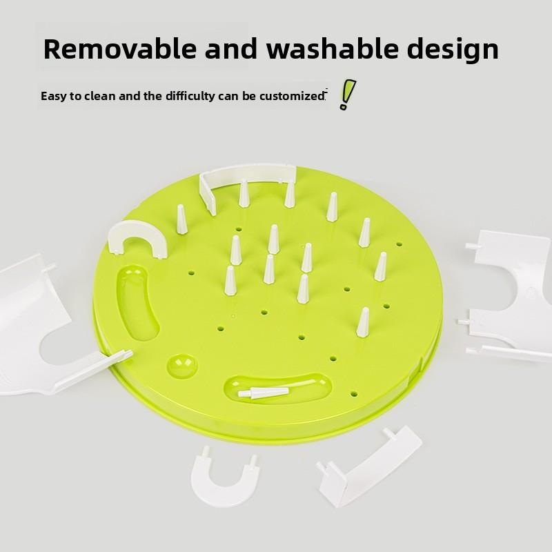Interactive Cat Slow Feeder Puzzle Maze Toy, Anti-Choke Pet Treat Dispenser Bowl for Kitten Small Dog, Food Grade Interactive Fe