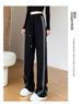 Women's Korean Style Wide-Leg Pants: Plus Size Slimming Straight, Loose Casual Petite Floor-Length, Trendy Spring-Summer Sportswear.