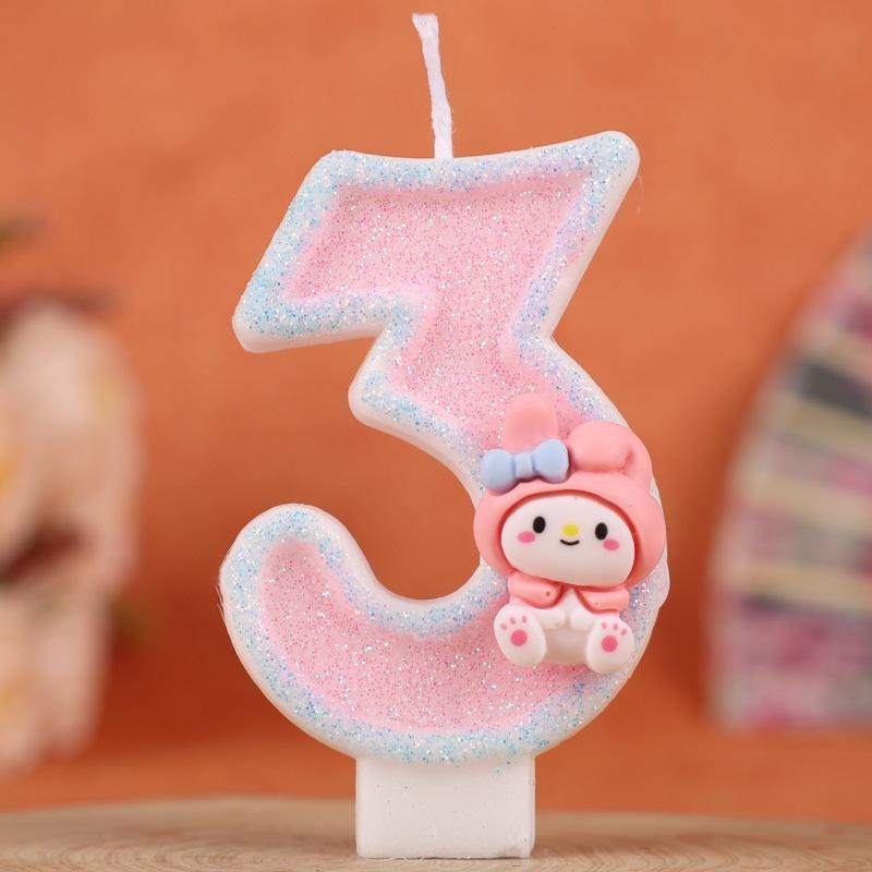 Cartoon Numbers Birthday Candles Cake Decoration Creative Handmade Candles Party Holiday