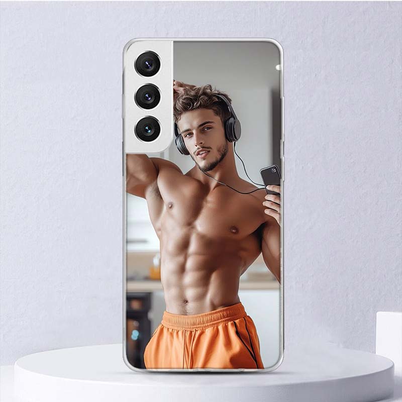 

Sexy Muscle Man Gay Fitness Soft Case For Samsung Galaxy S25 S24 S23 S22 Ultra Phone Cover S20 FE S21 Plus S25 Edge + Funda Coqu Samsung S25