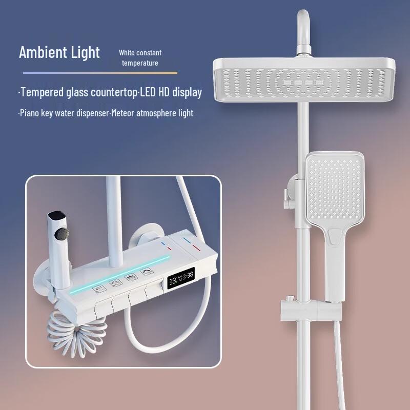Mi Ling Piano Key Shower Faucet Set with Ambient Light