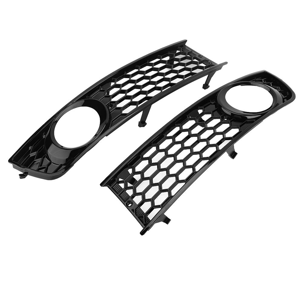 2 Pcs For Front Bumper Fog Light Grille Fog Lamp Grilles Grille Side Lower Base Abdominal Material Stylish Design Sy Installation