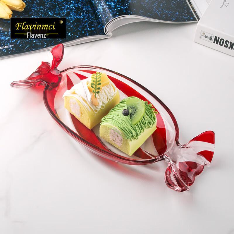 Flavinmci European Style Crystal Glass Fruit Plate
