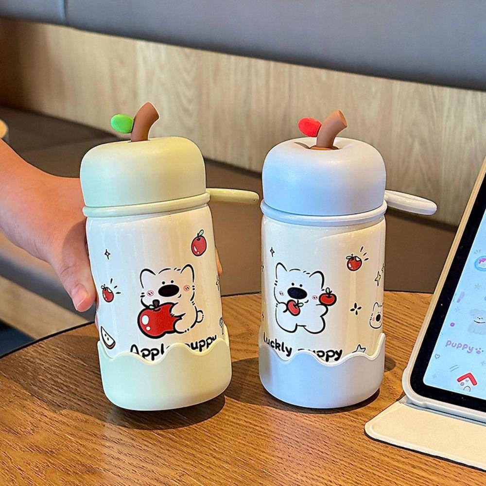300ML Stainless Steel Thermal Flask Portable Travel Tumbler Cute Coffee Cup Students