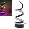 Modern Spiral RGB Table Lamp Unique 7 Colors 10 Light Modes LED Dimmable Nightstand Lamp for Living Room Bedroom Office