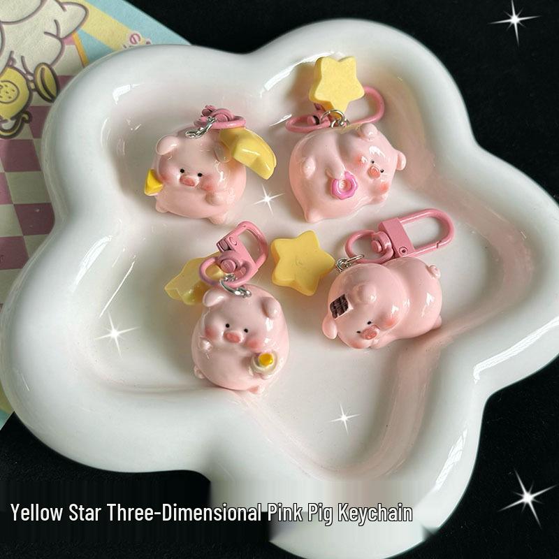 Adorable 3D Pig Keychain - Perfect for Students, Backpacks, and Bestie Gifts