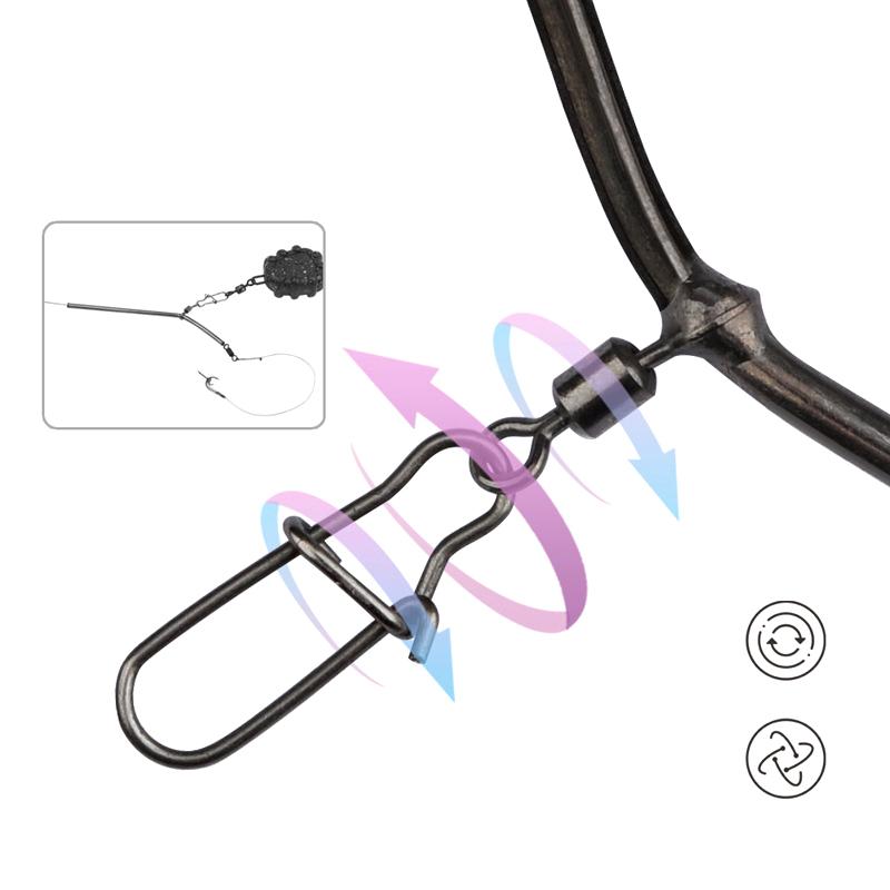 5Pcs Fishing Balance Connectors 5/7/9/12Cm Small Style Brass Tube Fishing Tackle Anti-Tangle Feeder Boom Fish Accessories