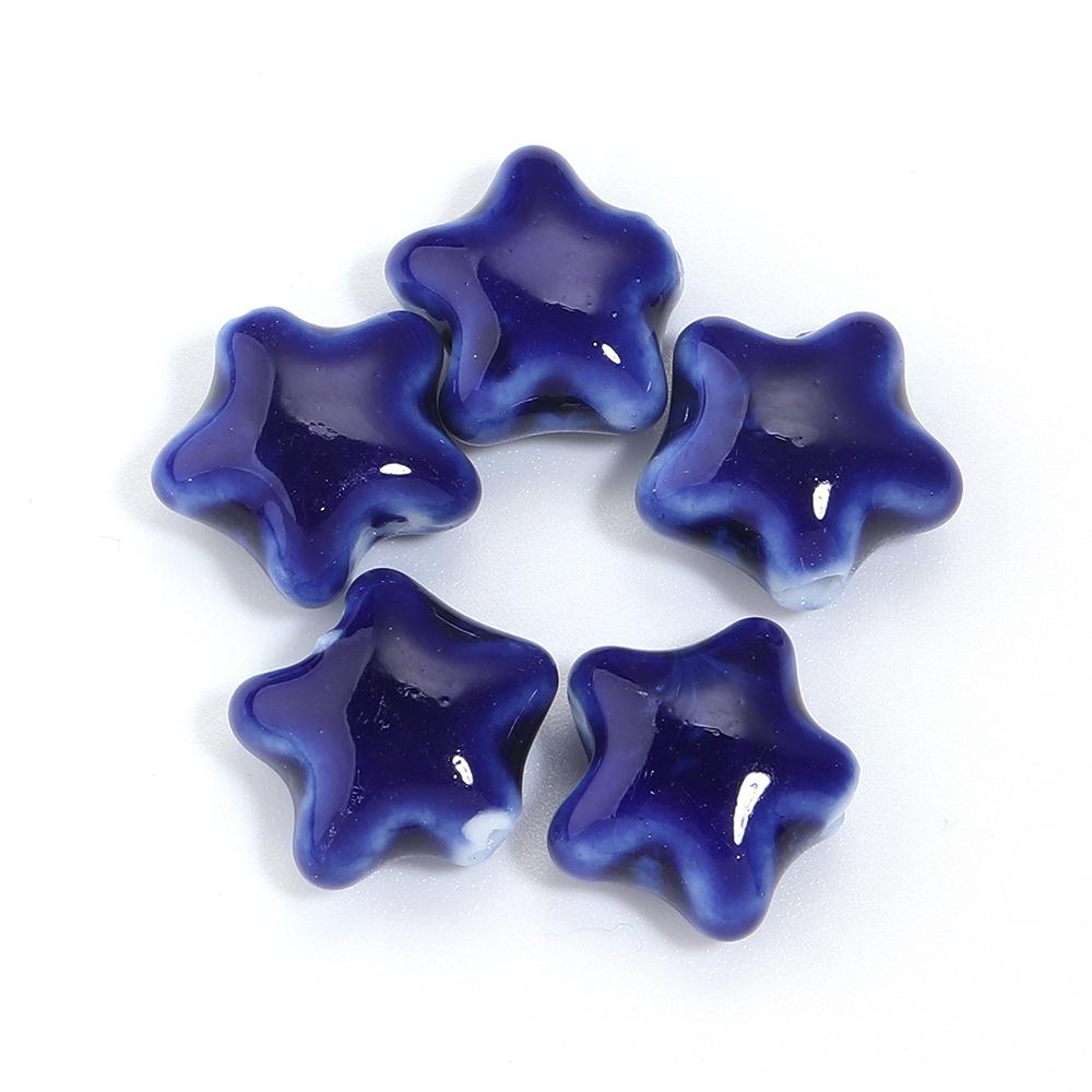 5pcs/lot Colorful Star Beads Ceramic Beads For Making Jewelry Porcelain Spacer Beads Bracelet Necklace Charms DIY Accessories