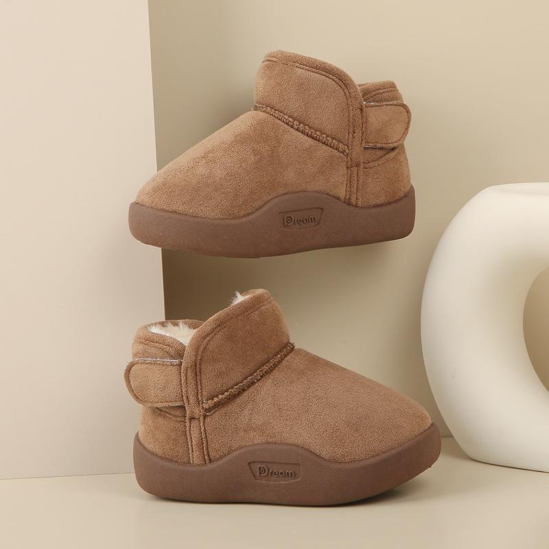 Velvet-Lined Winter Snow Boots for Infants, Soft Sole Non-Slip Shoes for Ages 1-4