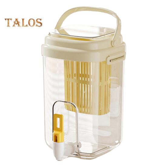 

Диспенсер для воды с краном, летний кувшин для сока без бисфенола А, для холодильника, 5 л, герметичный, для заваривания холодного чая и фруктов, кувшин, большая емкость для напитков A жёлтый