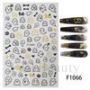 New Halloween Nail Art Stickers Halloween Cartoon Skeleton Pumpkin Kitten Spider Web Witch Ghost Nail Sticker