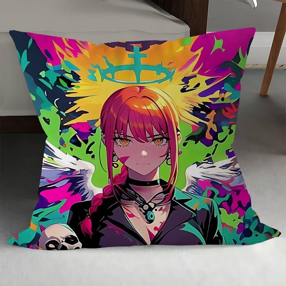 

Makima Office Cushion Pillowcase Car Cushion Cover45X45CM Lumbar Pillowcase Sofa Pillowcover 12x12Inch