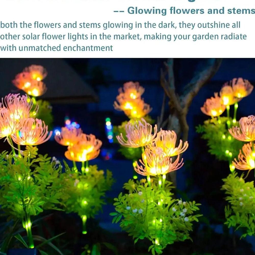 Glowing Solar Across the Shore Flower Lights Simulation Flowers Landscape Lawn Lamp Garden