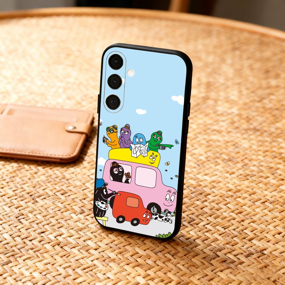 

Cute B - Barbapapa A-Animation Phone Case For Samsung A73,72,71,A52,51,40,41,A22,A32,31,A13, Soft Black Shell Samsung a73 5g