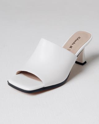 Melanda Hoge Slippers 671301 36 Wit Leer