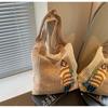 Fashion Tote Big Bag Spring New Woven Hollow Mesh Pocket Casual Cartoon Fresh Shoulder Bag Bag