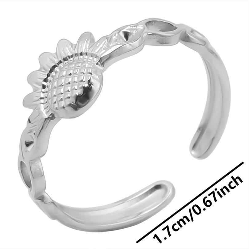 1pcs Crown Heart Shell Charm Ring Two/Three Layered Adjustable Stainless Steel Rings For Women Men Accessories Vintage Jewelry