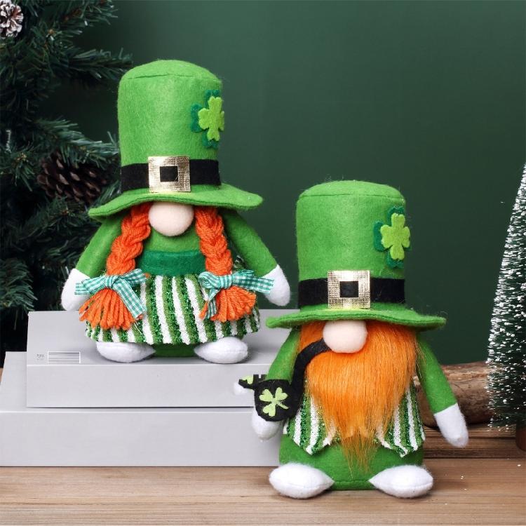 Irländsk Jul Ren Prydnad Julartiklar Sankt Patricks Dags Tomtar Mjukisdjur Leksak