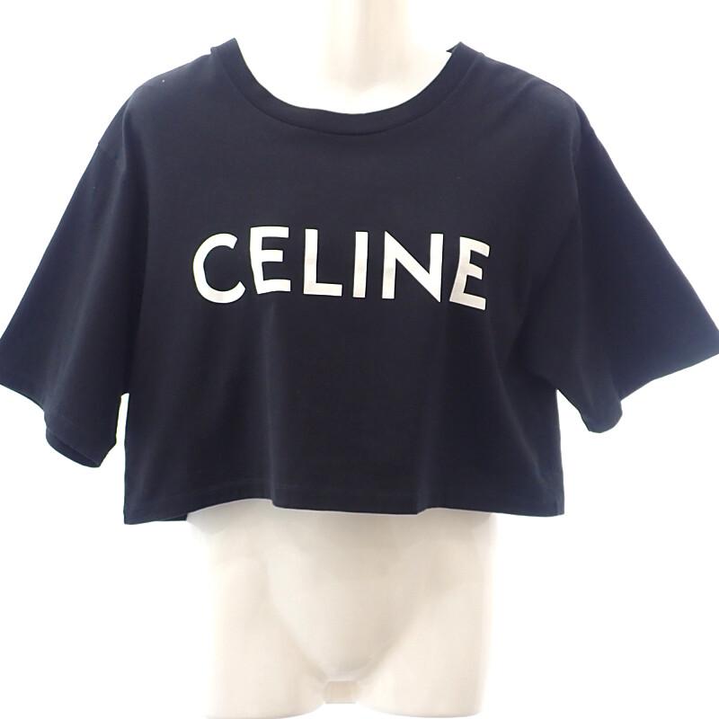 CELINE  2X761501F S Short Sleeve T-shirt Black Cotton Women