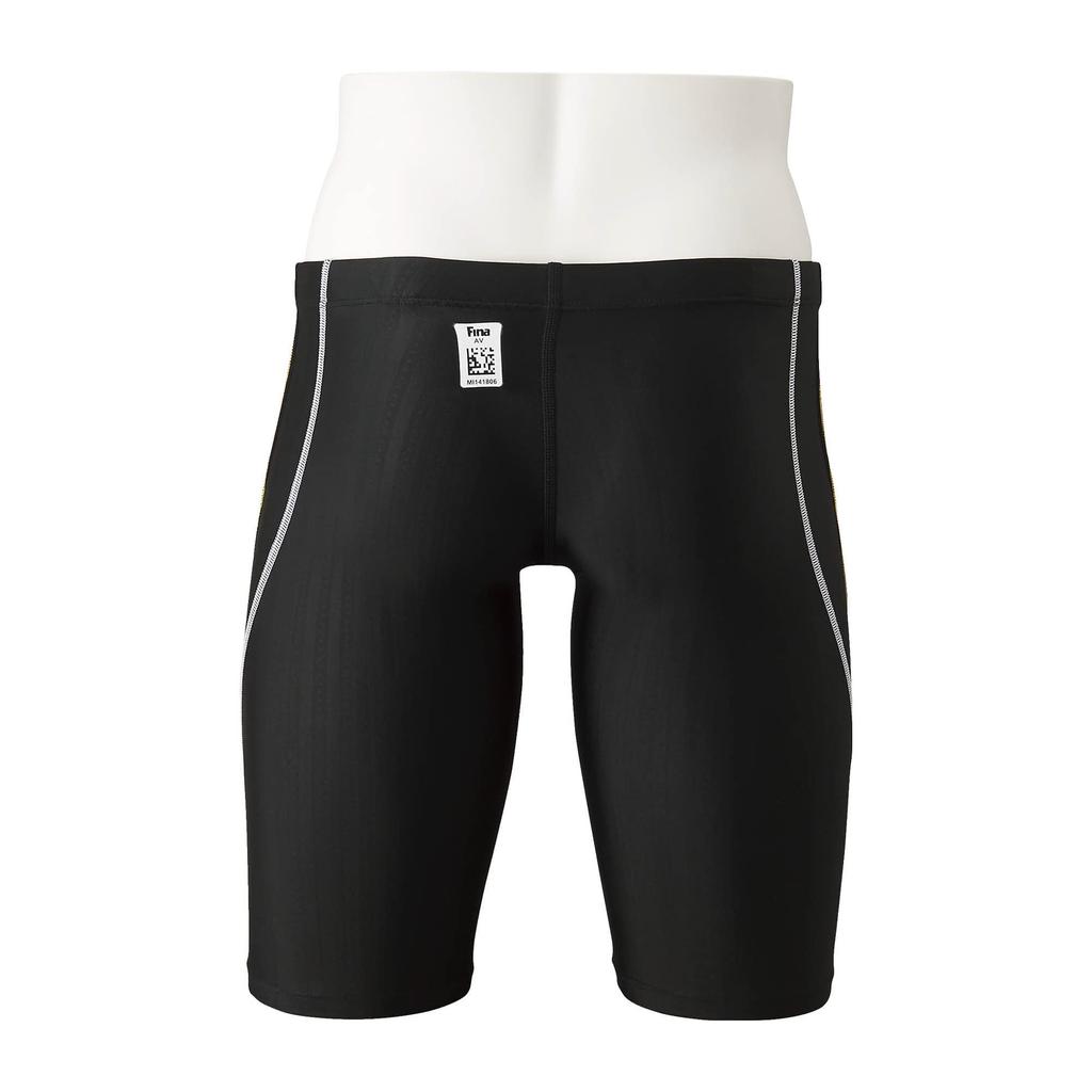 MIZUNO Stream Ace Half Size Black x Size for Challenge Fitness and Gym Use Men's Spats, N2MB0020, Yellow, S, Swimmers,