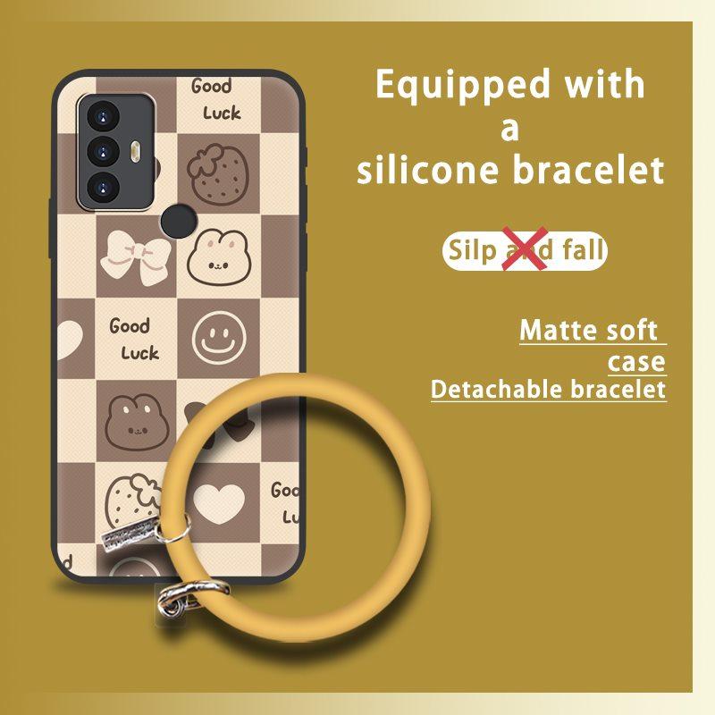 Cartoon Waterproof Phone Case For TCL 30SE/30E/306/305/Sharp Aquos V6/V6 Plus Cute Solid Color Protective Anti-knock