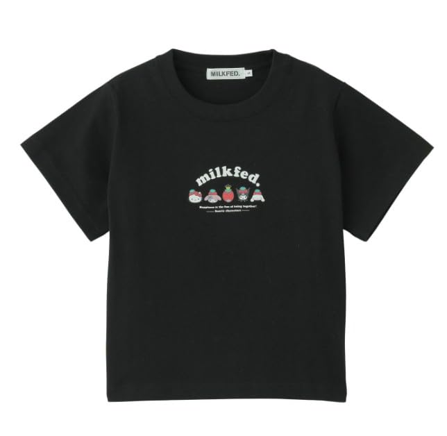 

Повседневная x ПЕРСОНАЖИ SANRIO КОМПАКТНАЯ ФУТБОЛКА ЧЕРНАЯ [Milkfed] Женская с коротким рукавом чёрный