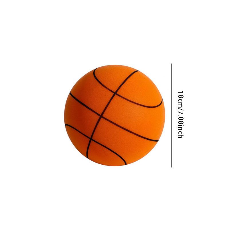 18Cm Silent Basketball Racket Ball For Children'S Indoor Training Baby Silent Sponge Elastic Small Leather Ball Toys
